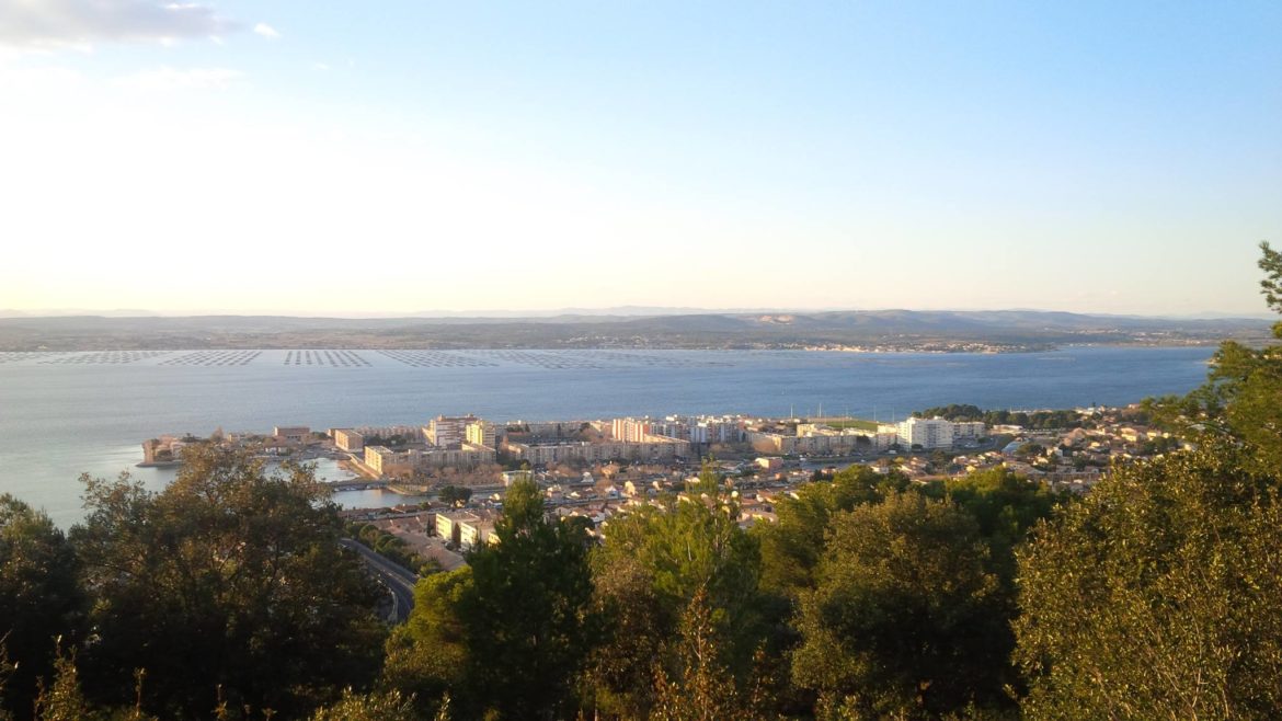 Vue aérienne du territoire d'intervention du service de Sète